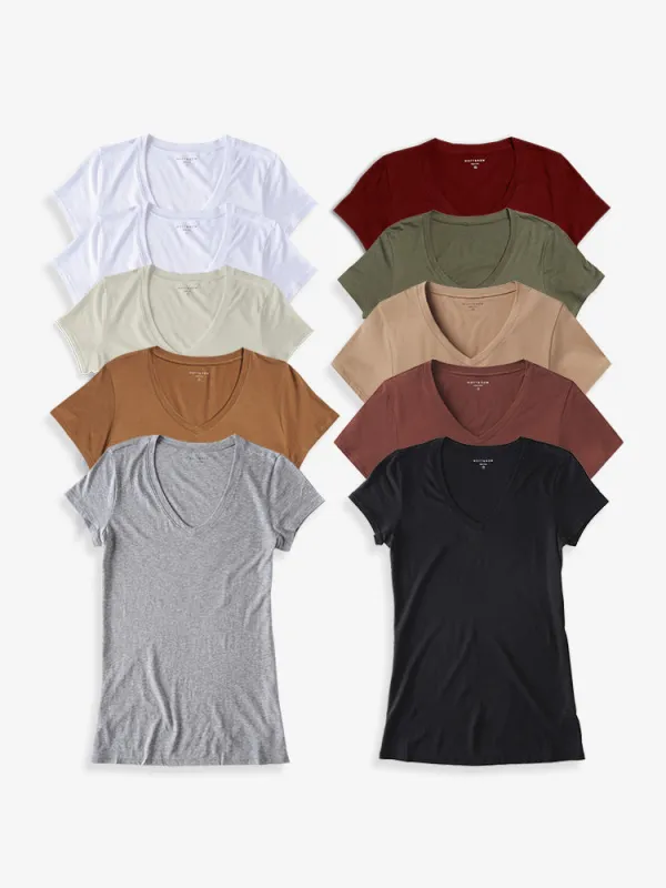Fitted V-Neck Marcy 10-Pack sold by Mott & Bow