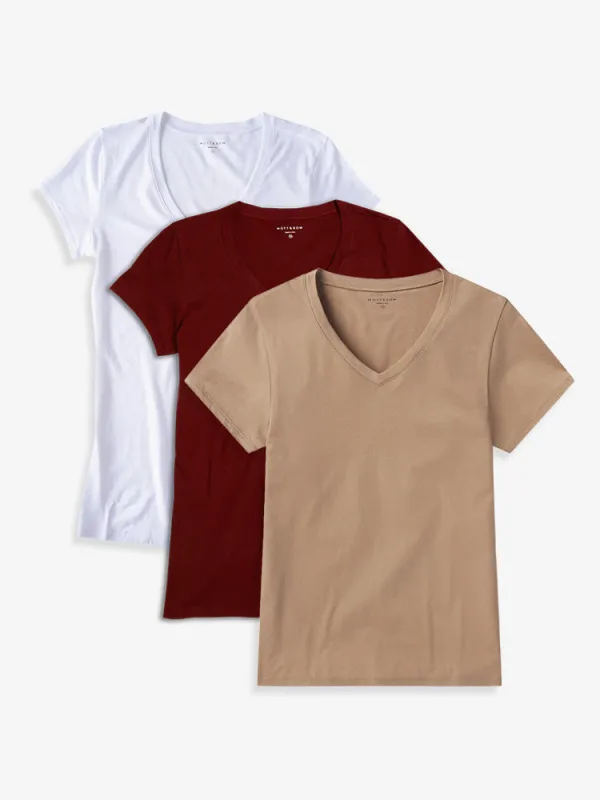 Fitted V-Neck Marcy 3-Pack sold by Mott & Bow