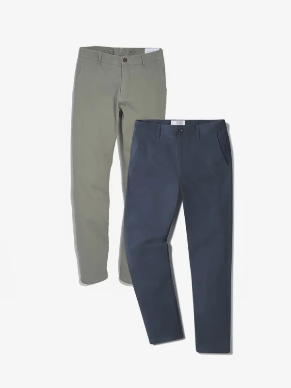 Everyday Comfort Chino Slim Pants 2-Pack sold by Mott & Bow
