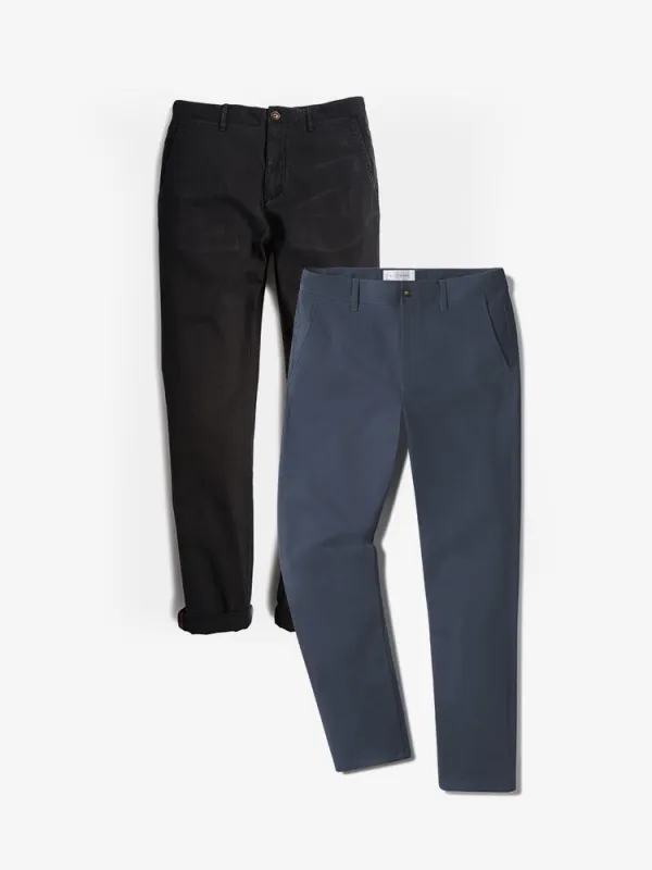 Everyday Comfort Chino Slim Pants 2-Pack sold by Mott & Bow