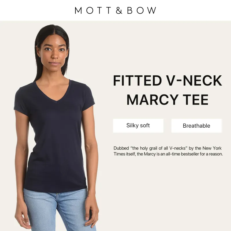 Mott&Bow VNeck Marcy Tee ttk-136 sold by Mott & Bow
