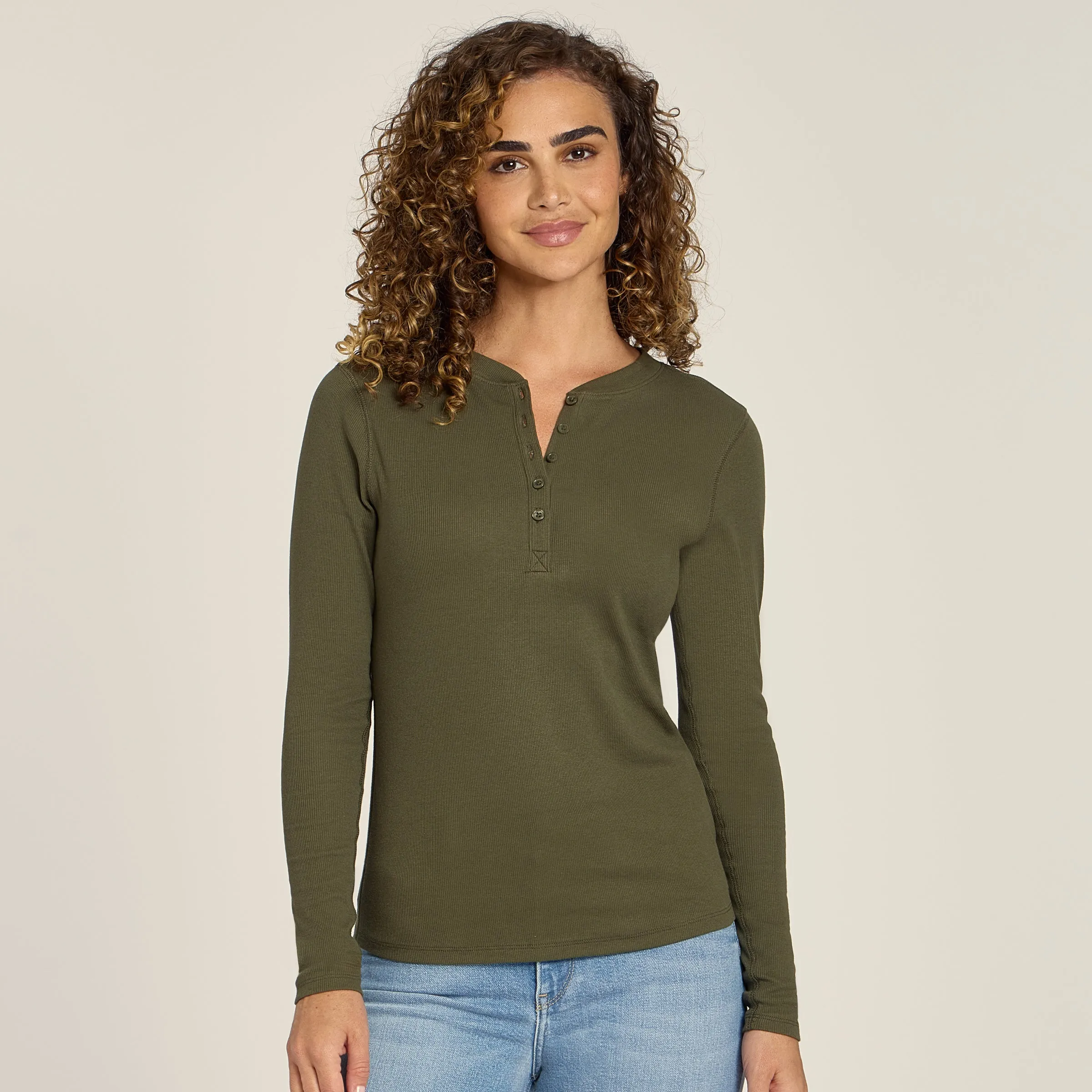 Long Sleeve Rib Henley Tee sold by Mott & Bow product image thumbnail 3