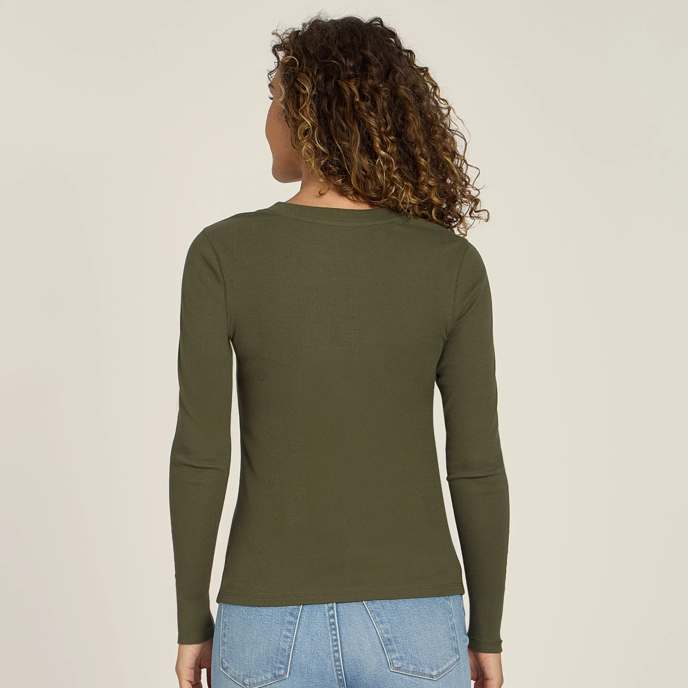 Long Sleeve Rib Henley Tee sold by Mott & Bow product image thumbnail 5
