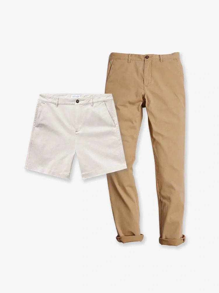 Bundle 25: 1 pair of Chino Shorts + 1 Pair of Chino Pants sold by Mott & Bow