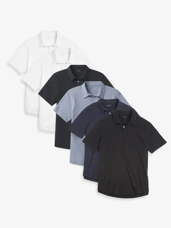Jersey Sueded Polo 6-Pack made by Mott & Bow
