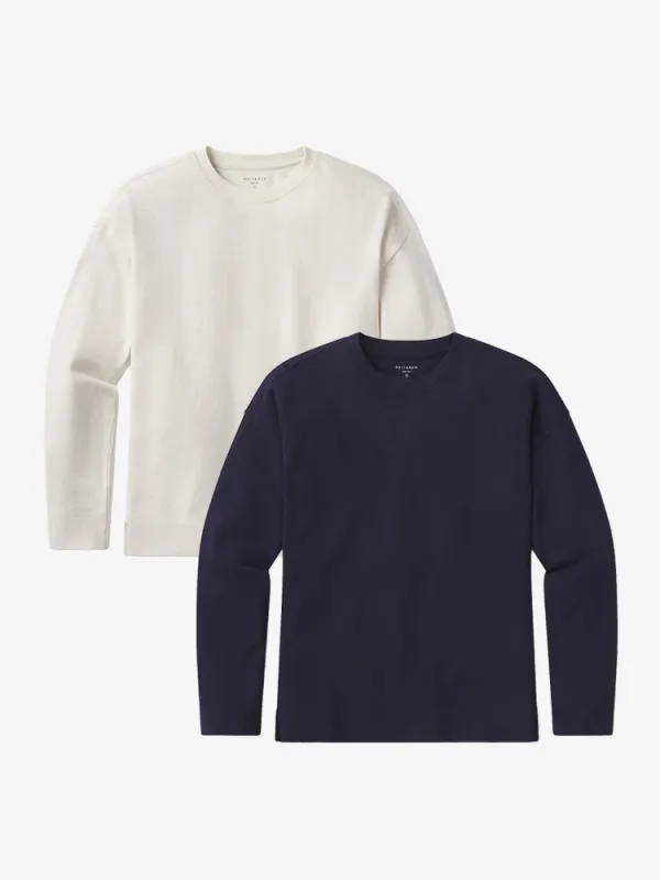 Cotton Jersey Oversized Long Sleeve Tee 2-Pack made by Mott & Bow