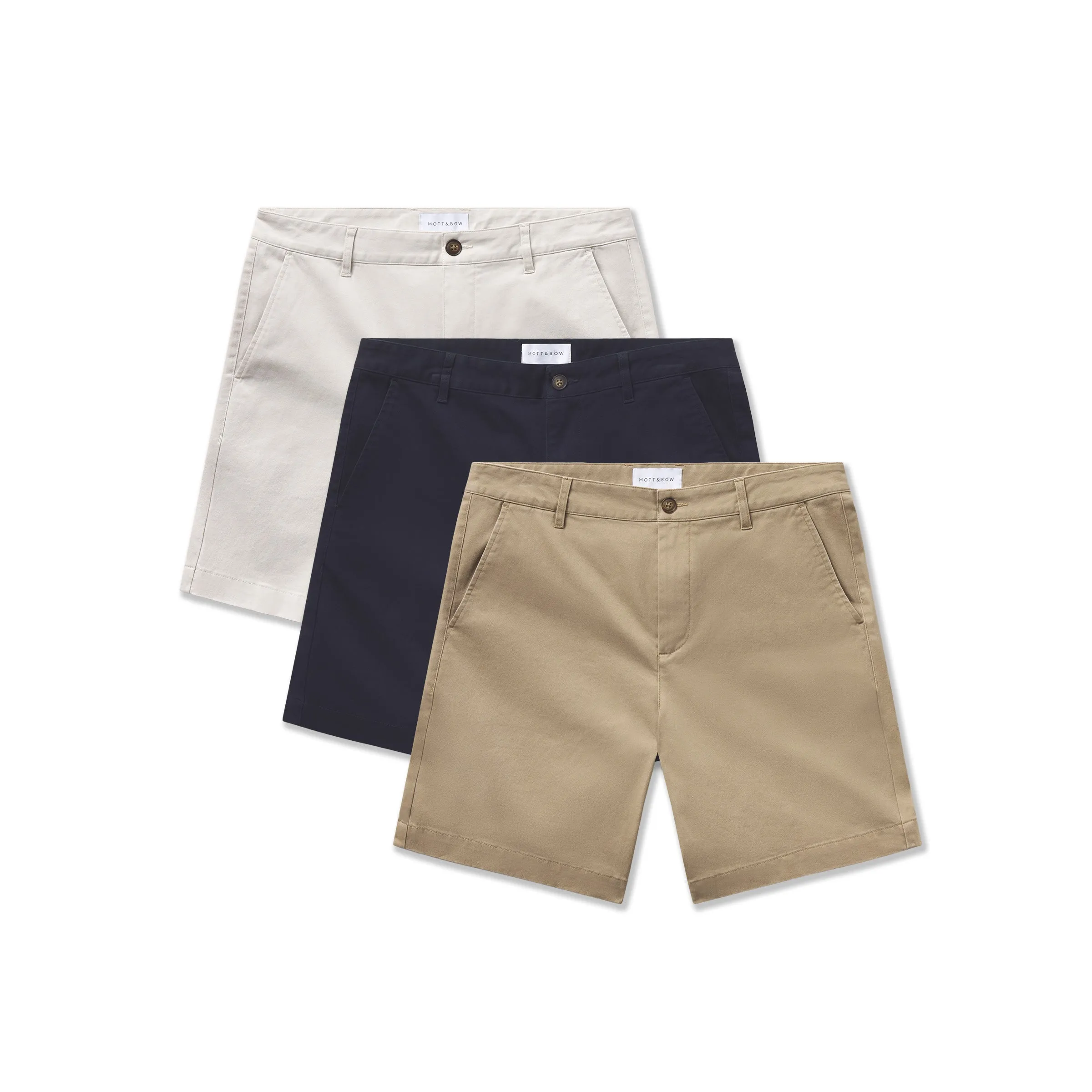 Stretch Chino Short 3-Pack sold by Mott & Bow