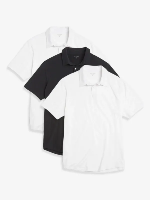 Jersey Sueded Polo 3-Pack sold by Mott & Bow