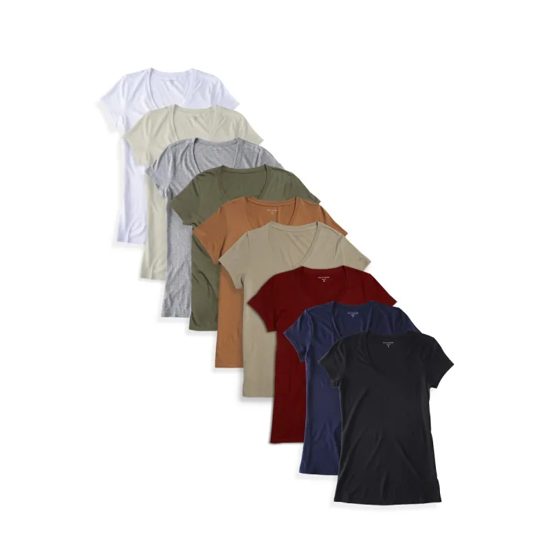 Fitted V-Neck Marcy 9-Pack sold by Mott & Bow