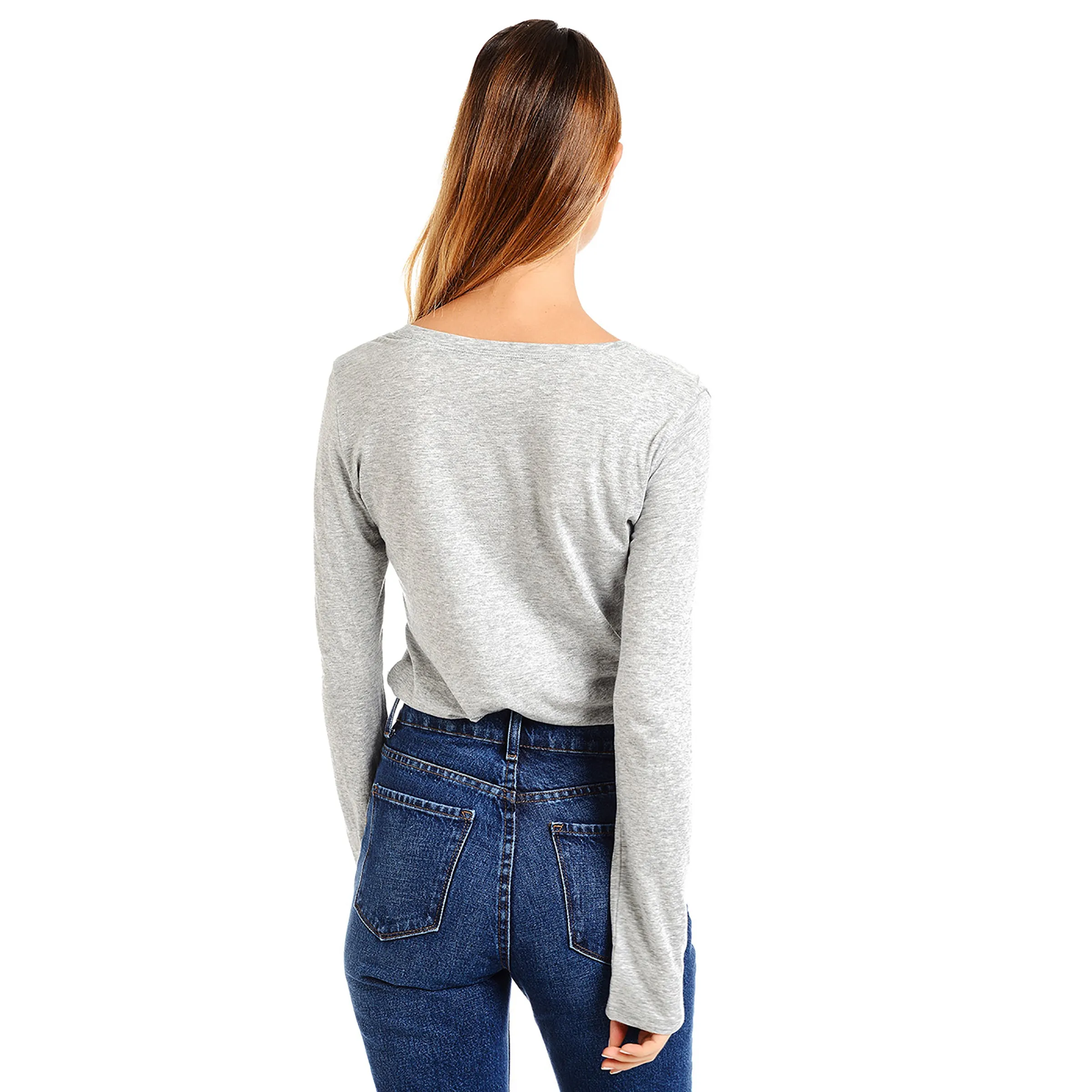 Long Sleeve V-Neck Tee Marcy sold by Mott & Bow product image thumbnail 4