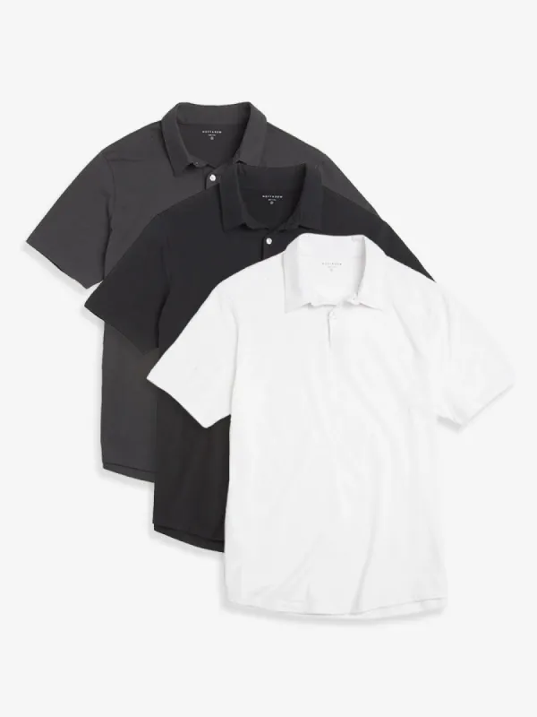 Jersey Sueded Polo 3-Pack sold by Mott & Bow
