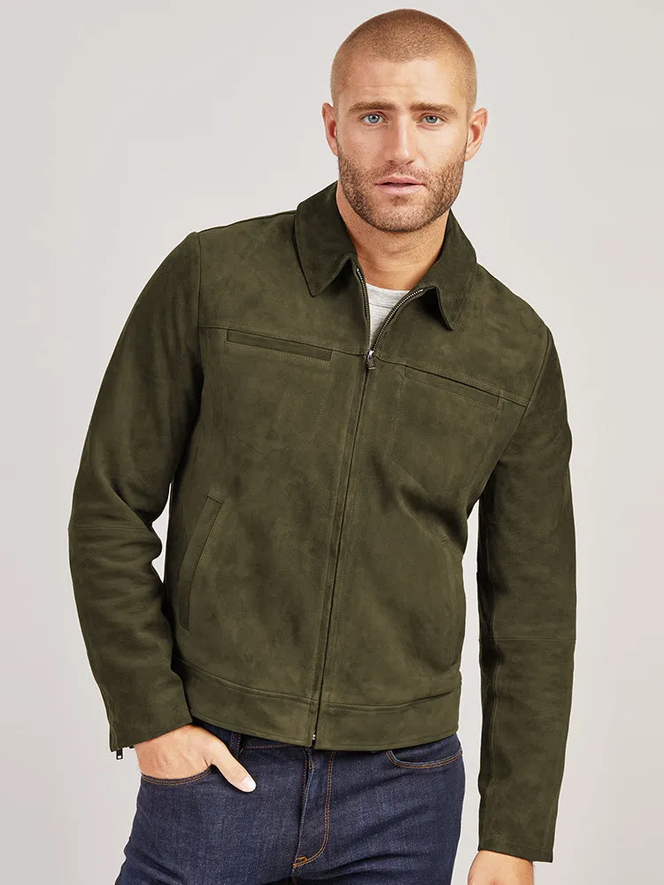 Suede Trucker Jacket sold by Mott & Bow