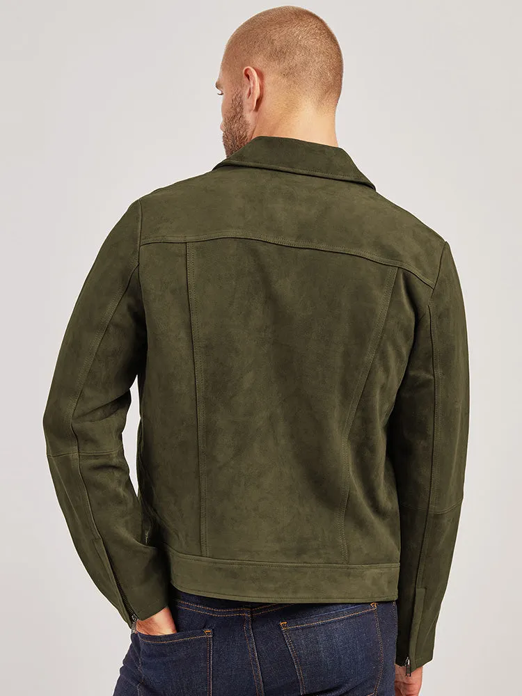 Suede Trucker Jacket sold by Mott & Bow product image thumbnail 2