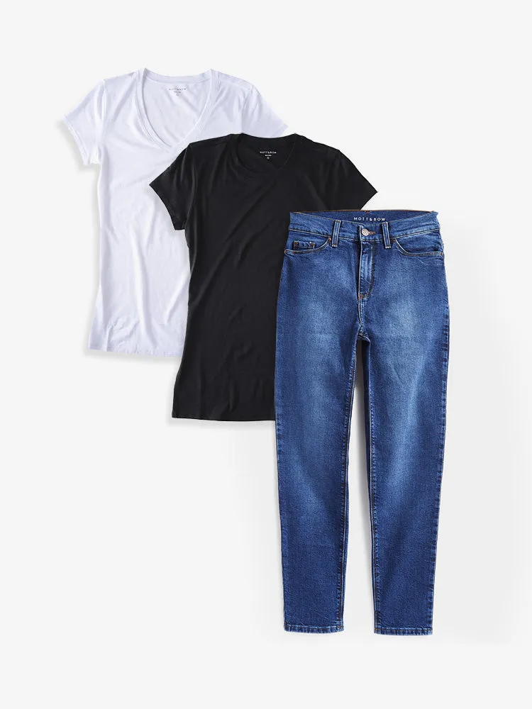 Set 02: 2 Marcy Tees + 1 pair of Jeans sold by Mott & Bow product image thumbnail 2