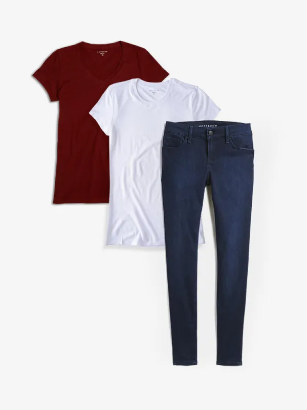 Set 03: 2 Marcy Tees + 1 pair of Jeans sold by Mott & Bow