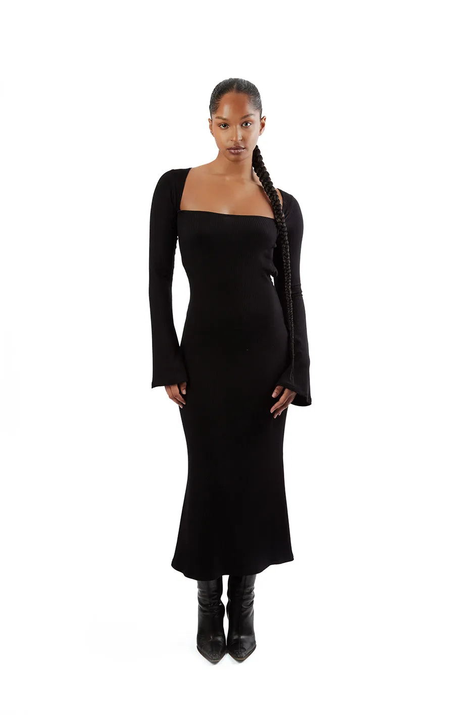 Black Flare Dress sold by Millie Jane product image thumbnail 3