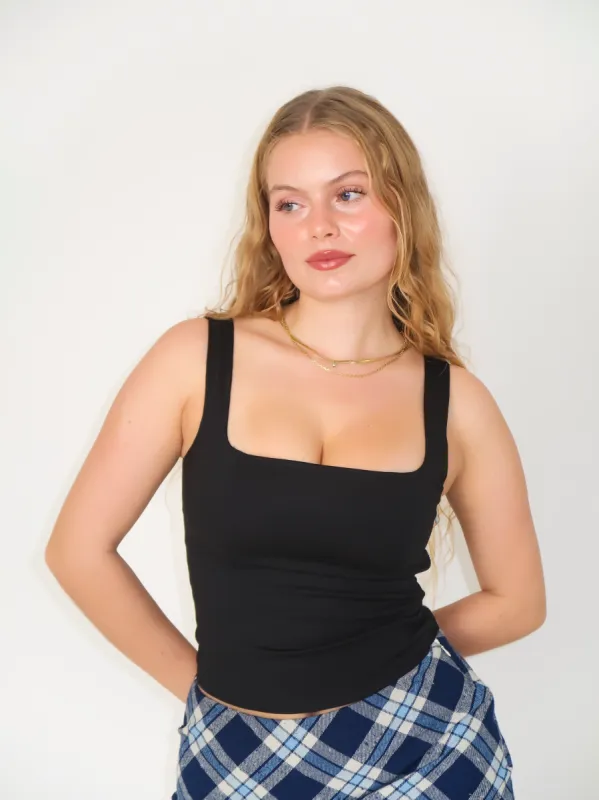 The Black Bustier Tank Sample sold by Millie Jane