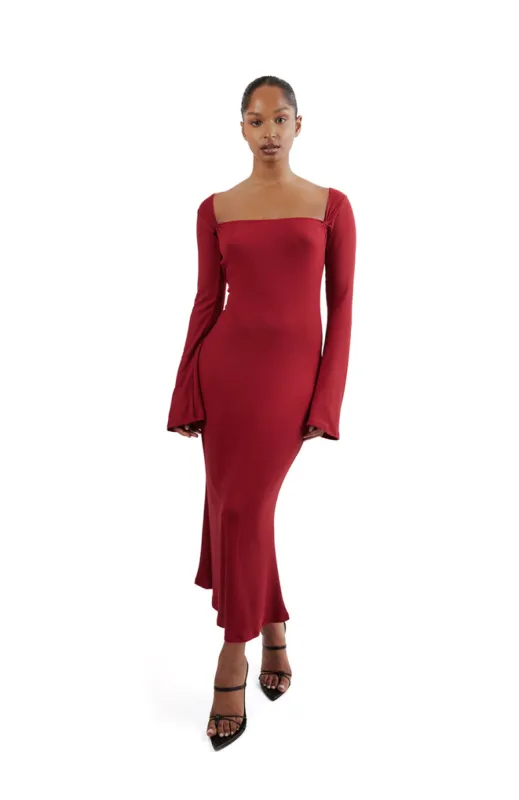 Berry Red Flare Dress sold by Millie Jane