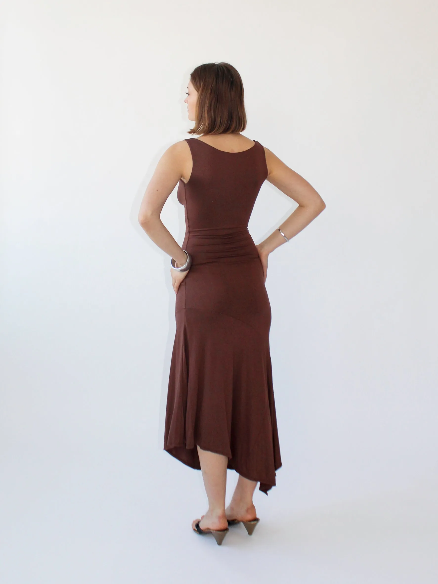 Key Hole Asymmetric Dress - Coffee sold by Millie Jane product image thumbnail 5