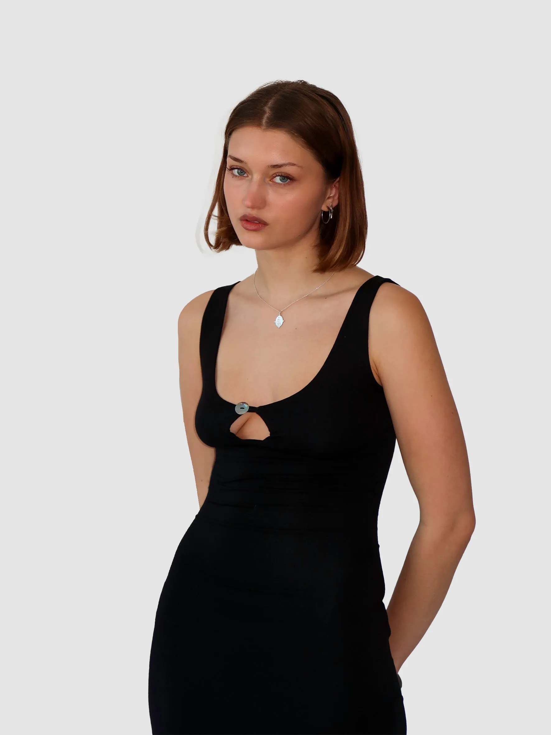 Key Hole Asymmetric Dress - Black sold by Millie Jane product image thumbnail 3