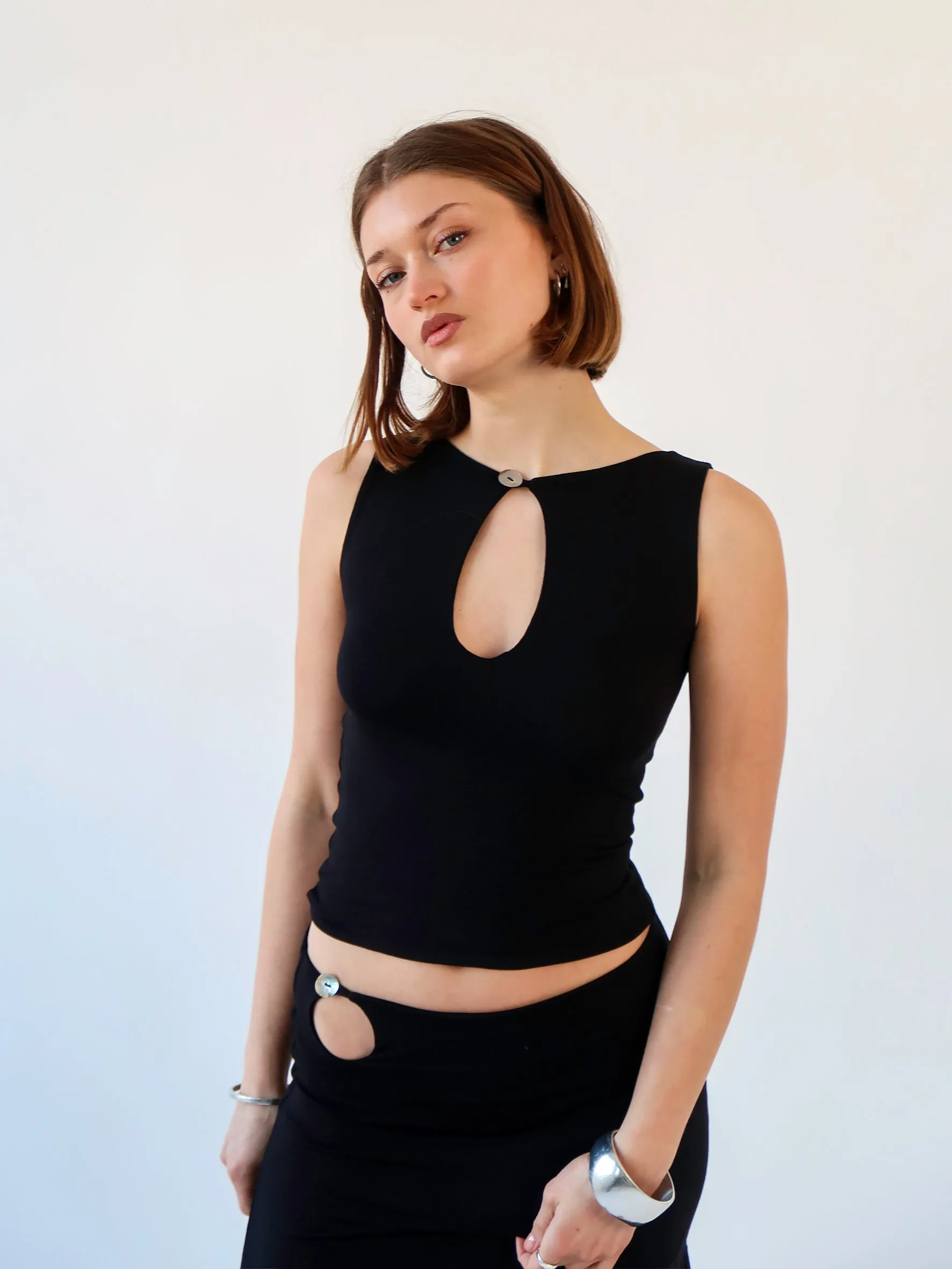Key Hole Tank - Black sold by Millie Jane product image thumbnail 3