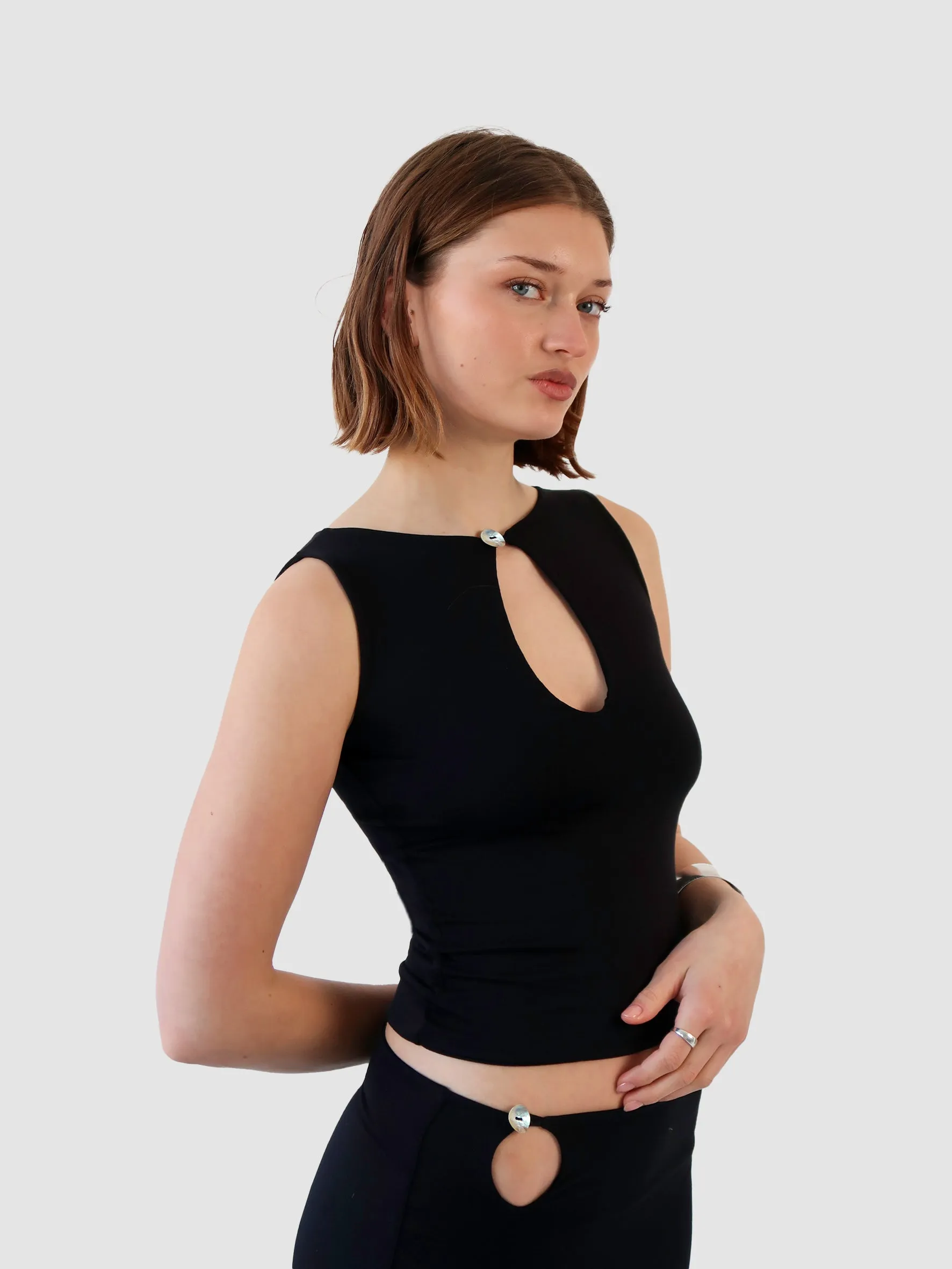 Key Hole Tank - Black sold by Millie Jane