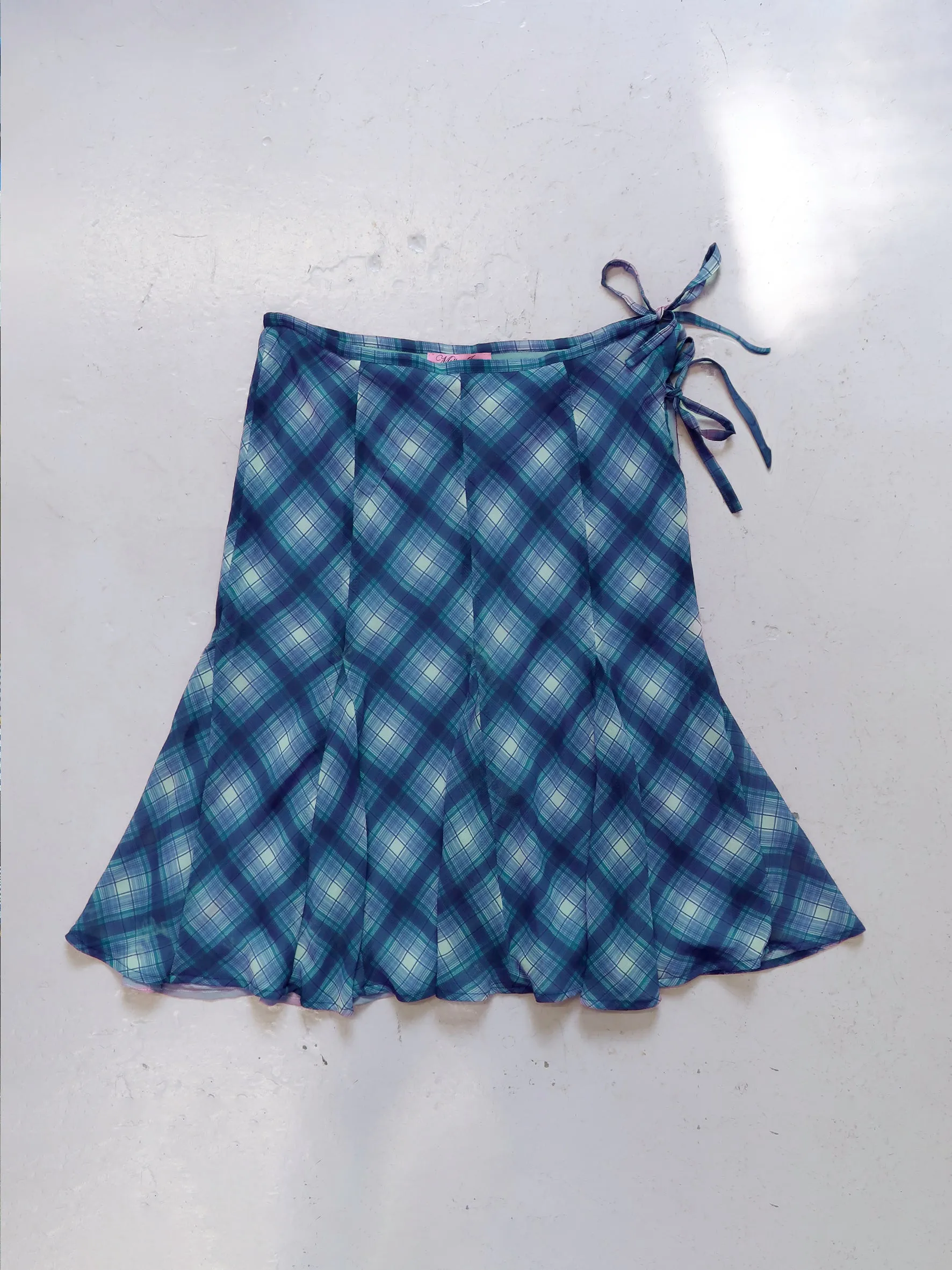 Godet Skirt - Bluebell Plaid sold by Millie Jane