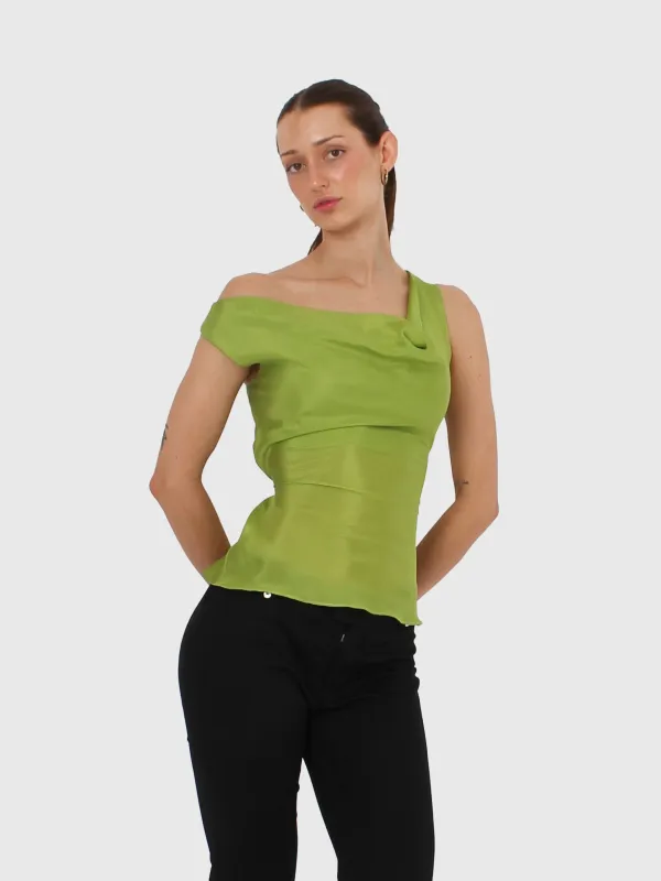 Silk Cowl Top - Cactus sold by Millie Jane