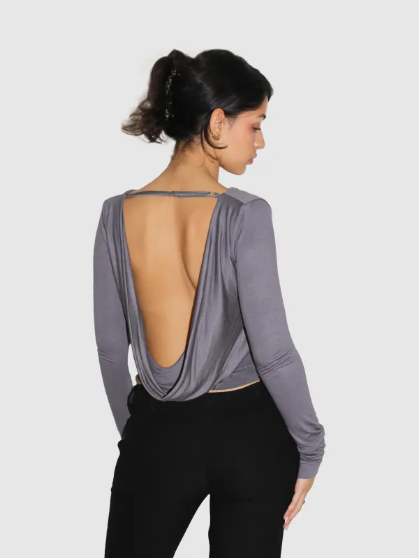 Infinity Cowl Top - Slate sold by Millie Jane