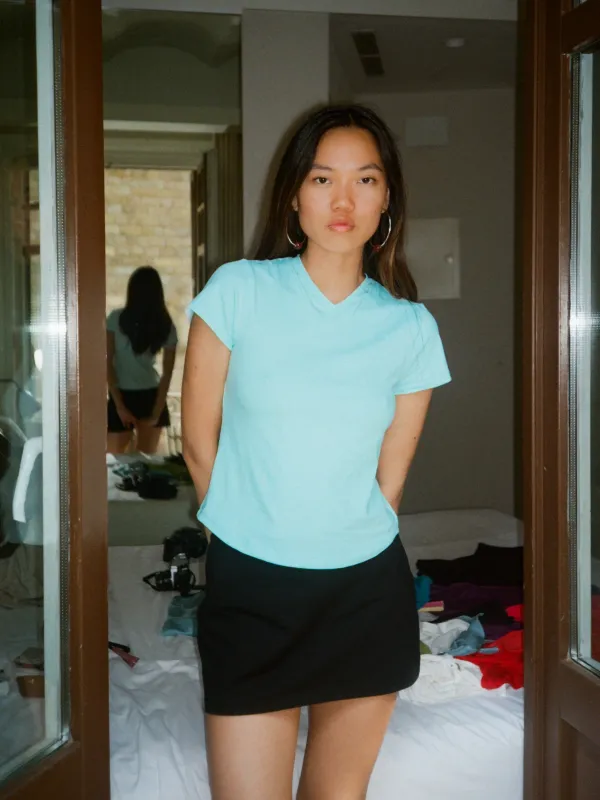 V-Neck Tee - Mint made by Millie Jane