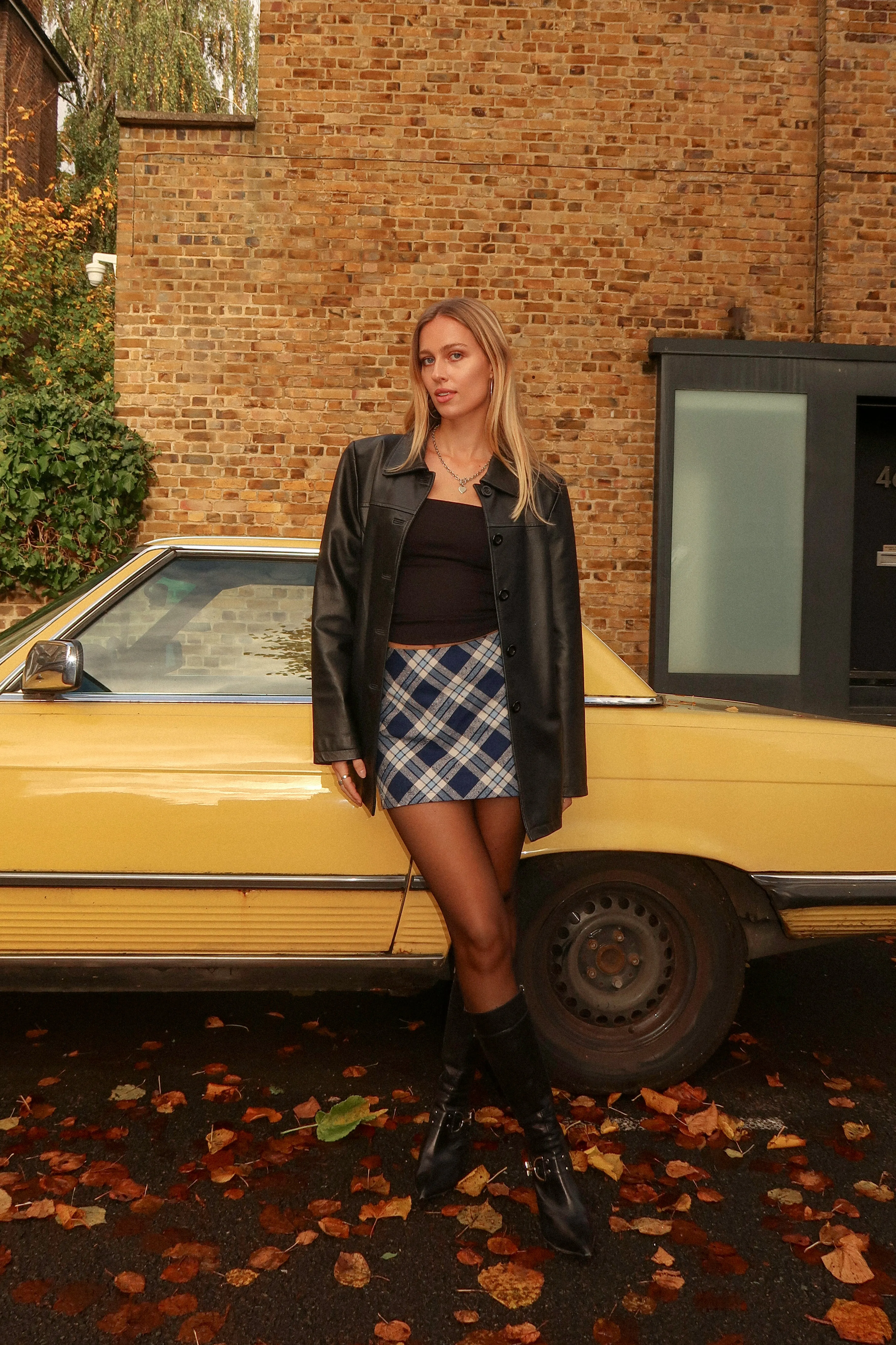 Blueberry Plaid Mini Skirt sold by Millie Jane product image thumbnail 2