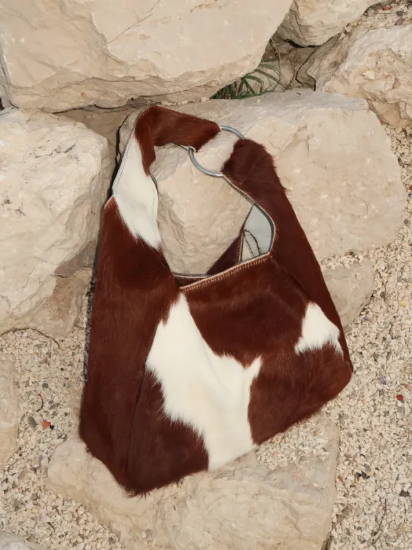 O-Ring Bag - Cow Hide Brown sold by Millie Jane