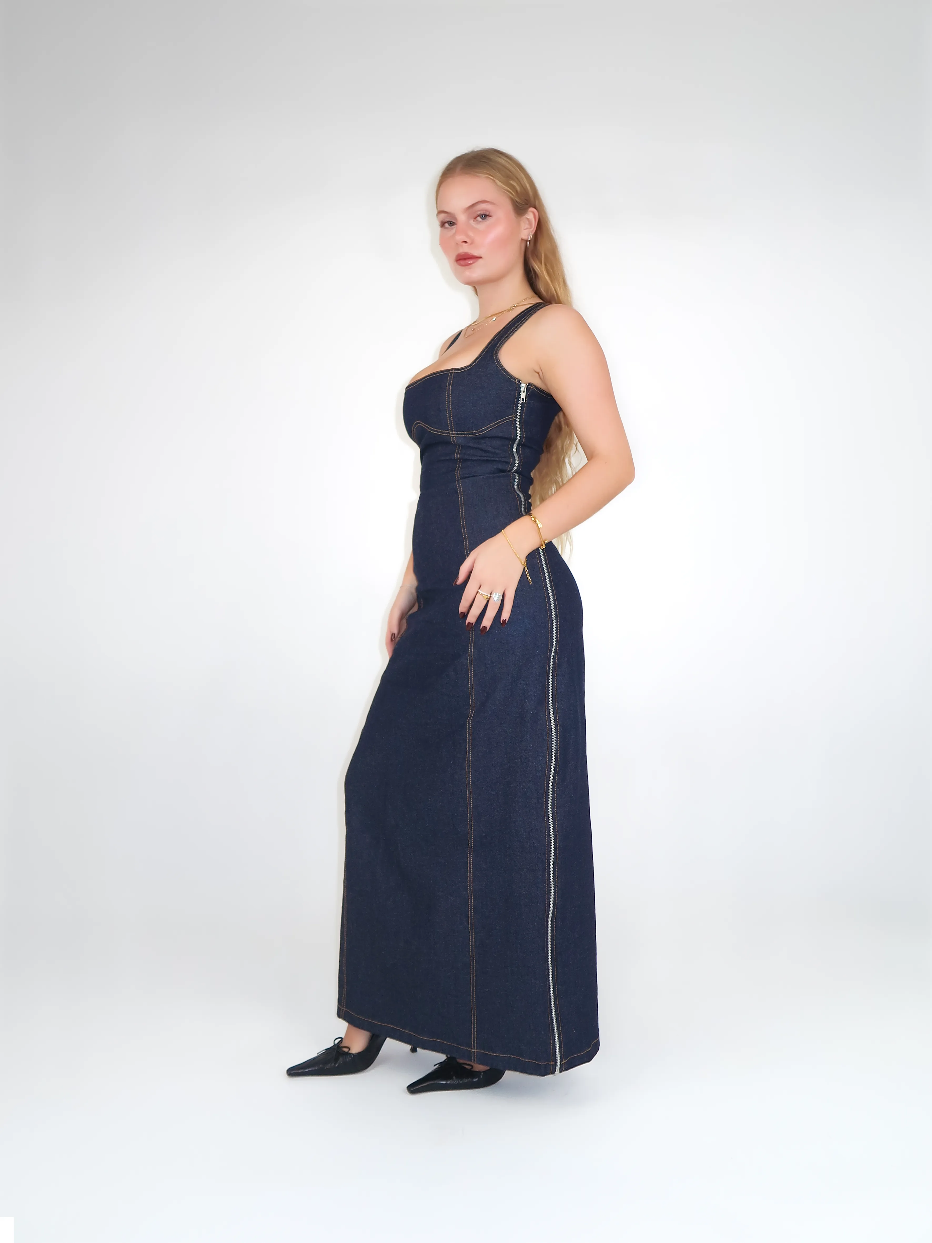 Denim Maxi Dress sold by Millie Jane product image thumbnail 5