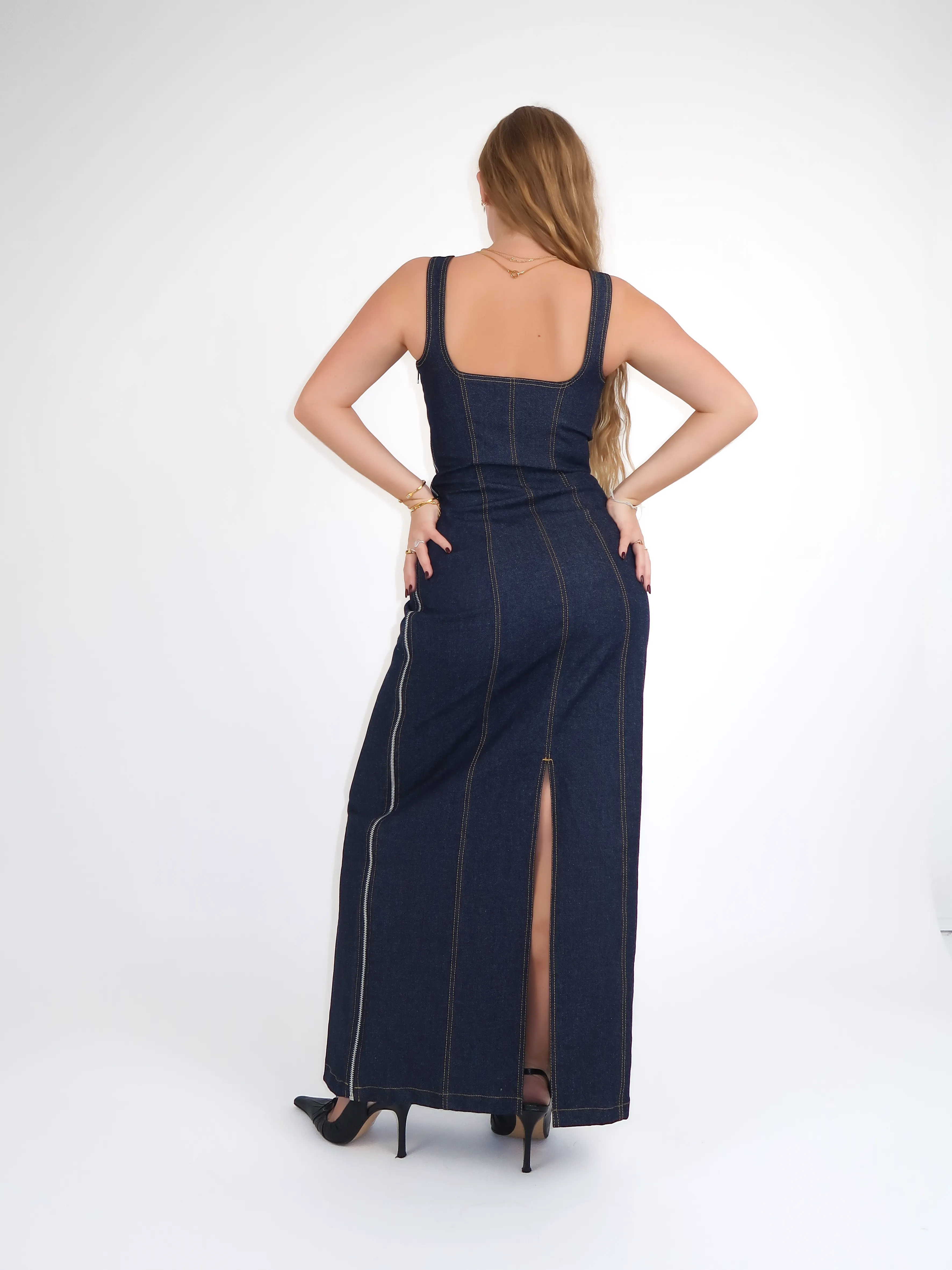 Denim Maxi Dress sold by Millie Jane product image thumbnail 3