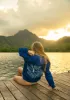 "Hawaii Hibiscus" Hoodie in Oceanic sold by Pink Palm Puff