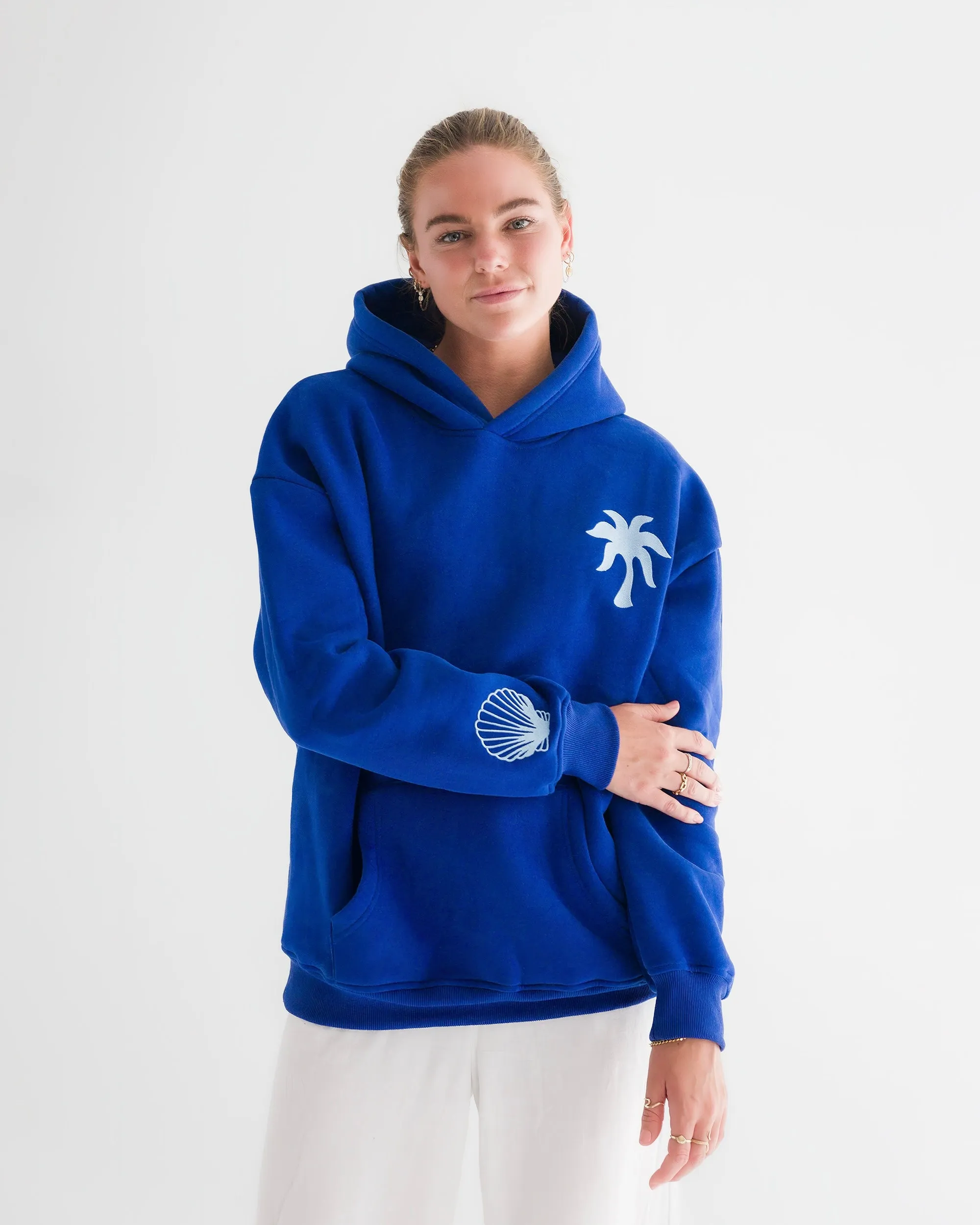 "Hawaii Hibiscus" Hoodie in Oceanic sold by Pink Palm Puff product image thumbnail 2