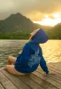 "Hawaii Hibiscus" Hoodie in Oceanic sold by Pink Palm Puff
