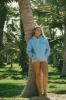 "Everything Comes in Waves” Hoodie in Blue sold by Pink Palm Puff