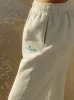 Puff Sweatpants in Heather White sold by Pink Palm Puff