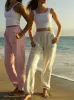 Puff Sweatpants in Heather White sold by Pink Palm Puff