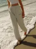 Puff Sweatpants in Heather White sold by Pink Palm Puff