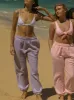 Puff Sweatpants in Lilac sold by Pink Palm Puff