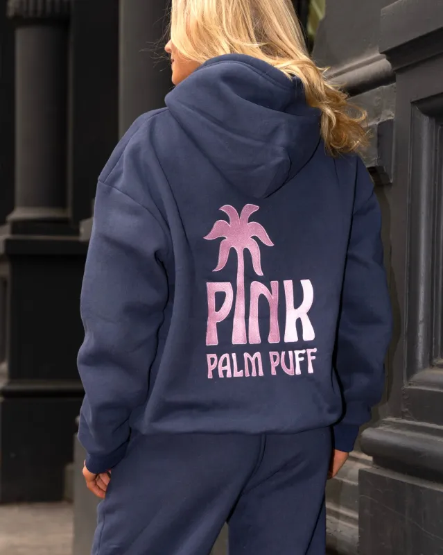 Classic Puff Hoodie in Navy sold by Pink Palm Puff