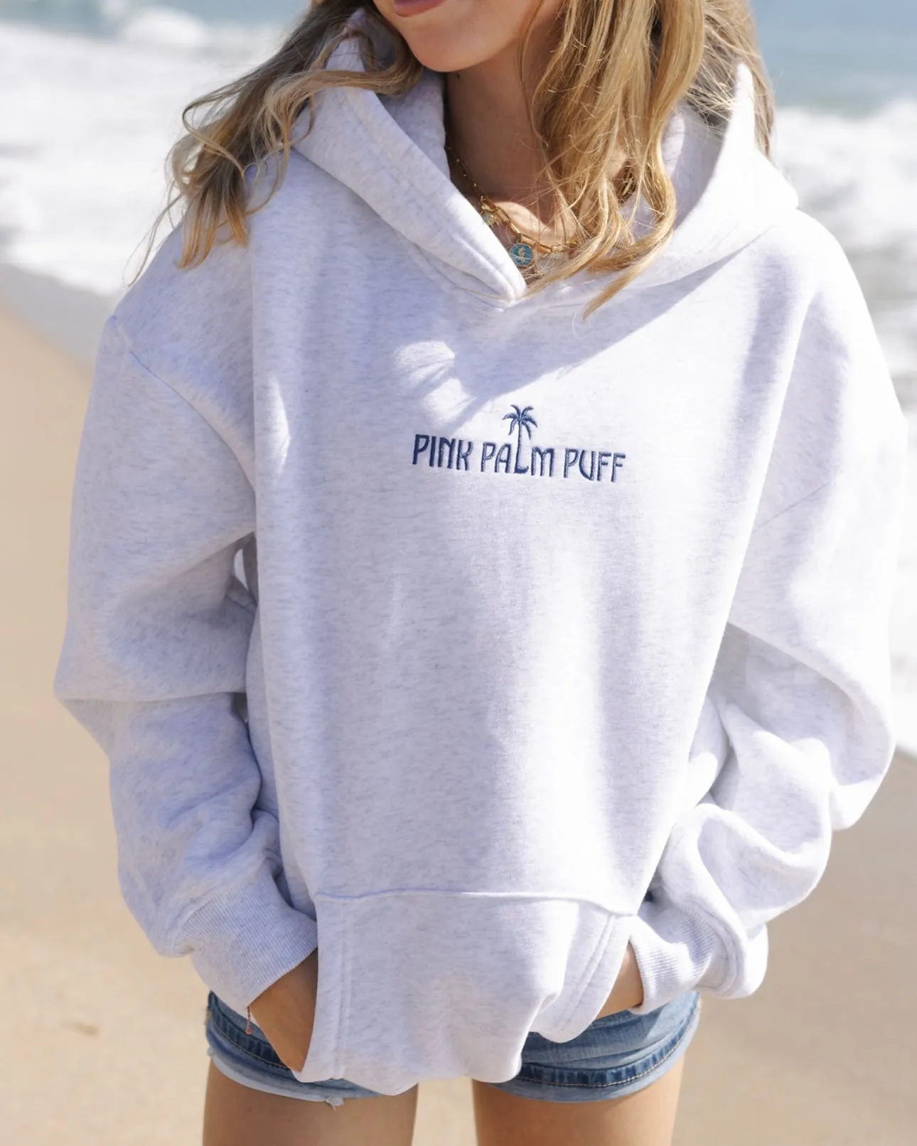 Classic Puff Hoodie in Cloud sold by Pink Palm Puff product image thumbnail 3
