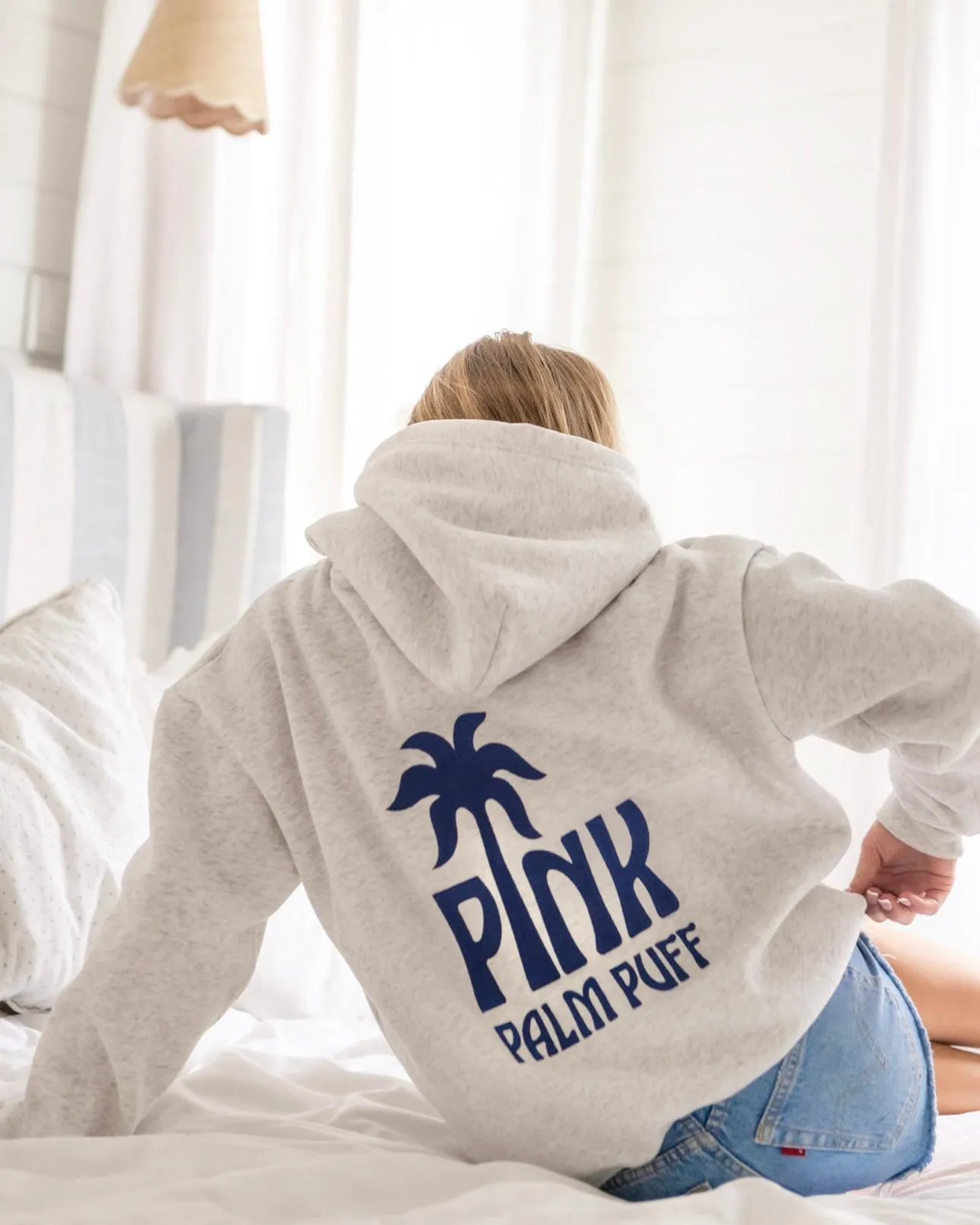 Classic Puff Hoodie in Cloud sold by Pink Palm Puff product image thumbnail 4