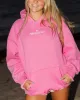 Classic Puff Hoodie in Raspberry sold by Pink Palm Puff