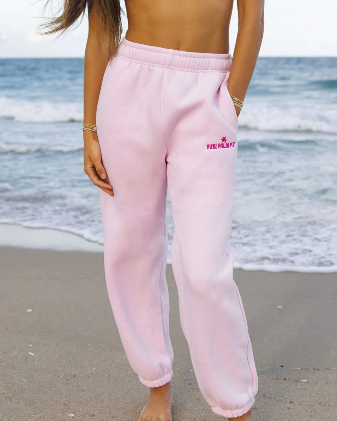 Classic Sweatpants in Blush sold by Pink Palm Puff