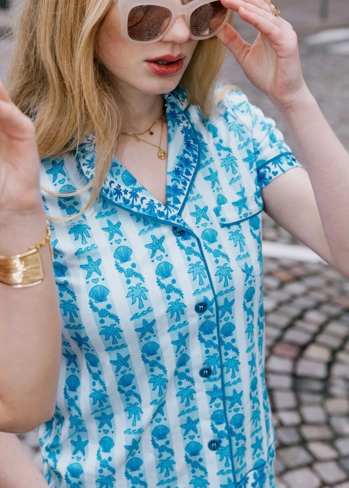 Pink Palm Pajamas in Seabreeze sold by Pink Palm Puff product image thumbnail 5