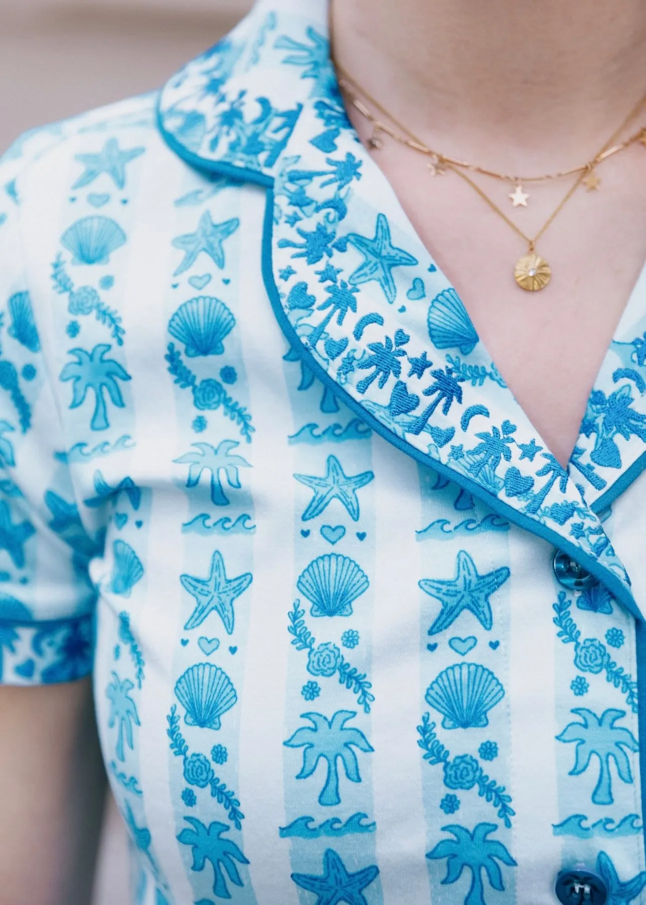 Pink Palm Pajamas in Seabreeze sold by Pink Palm Puff product image thumbnail 3