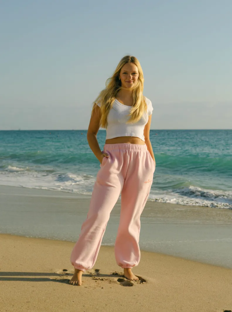 Puff Sweatpants in Pink sold by Pink Palm Puff